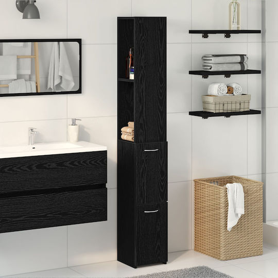 vidaXL 862669 Στήλη Μπάνιου Δαπέδου 25x25x170cm Δρυς