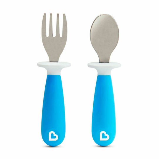 Munchkin Baby Set with Fork made of Metal for 12+ months Blue 2pcs