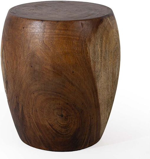 Σκαμπό Σαλονιού Ξύλινο Nual Natural 42x42x54εκ.