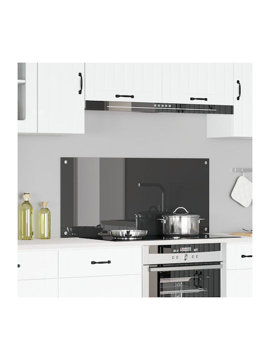 vidaXL Rectangular Glass Back Dark Gray 110x50x0.6cm 42001311