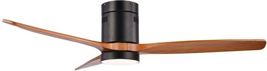 Eurolamp Deckenventilator 132cm mit Leuchte Braun / Schwarz