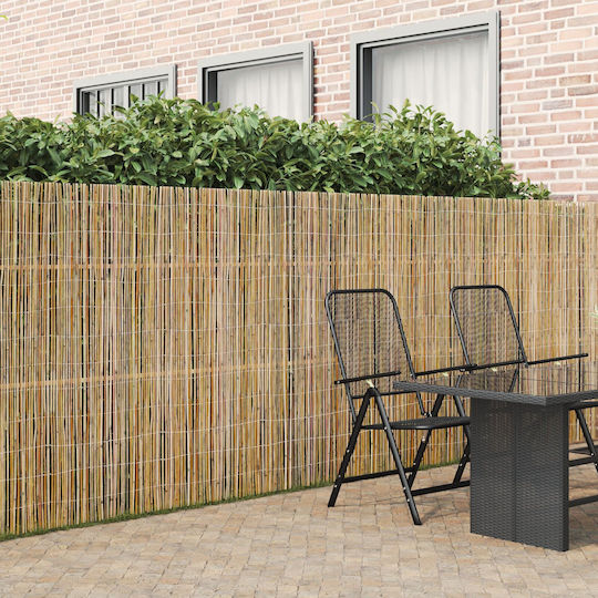 vidaXL Bambuszaun mit Ganzes Schilf Bambus 1,5x5m