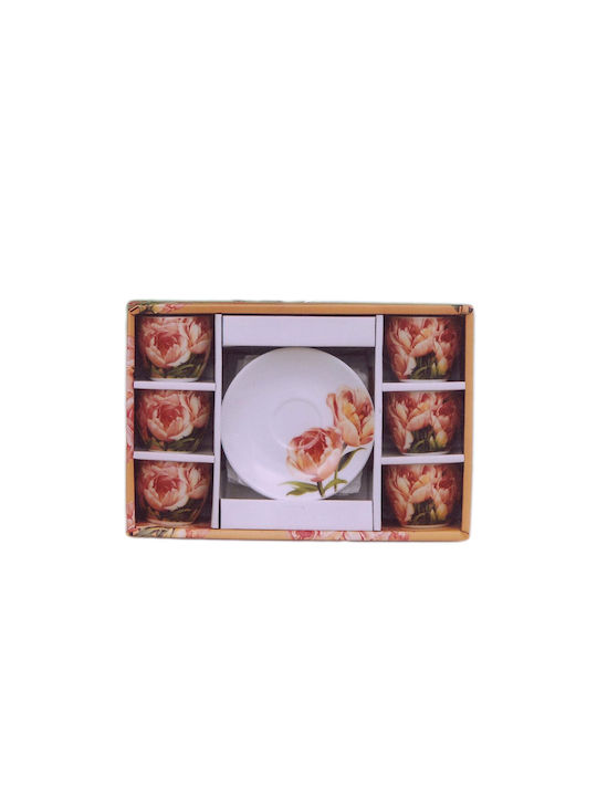 Galifas Set of Cups Coffee Porcelain Multicolored 90ml 6pcs