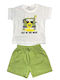 Kids' Set with Shorts Summer 2pcs White, Green