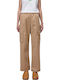 Poudre Dama Tesatura Pantaloni Cargo cu Elastic Bej