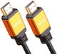 HDMI кабел V2.1 мъжки-мъжки 8k@60Hz 1080p ултра висока скорост Ethernet метален корпус позлатени конектори 2м черен Nexio Nx-vn-hd50-2m