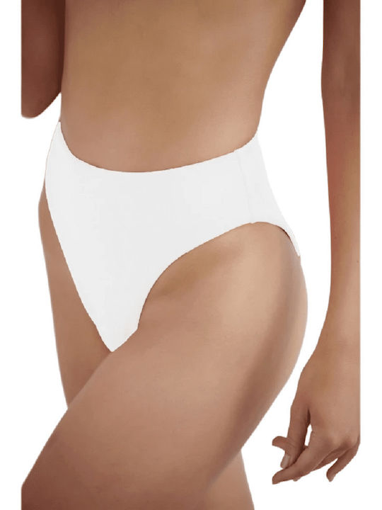 Blu4u Bikini Slip Ψηλόμεσο Λευκό