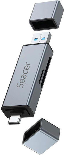 Външен четец на карти Spacer Spcr-typec-usb-01