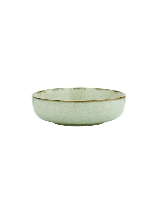 Kutahya Porselen Serving Bowl Round made of Porcelain Green with Diameter 15cm