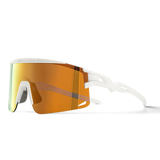 Rockbros Cycling Glasses with White Frame & Polarized / Transparent Lenses