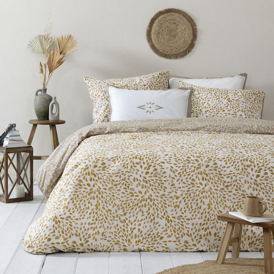 Nima Kalif Σετ King Size 4τμχ 270x280εκ. White-beige
