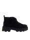 Wildleder Stiefeletten Damen Schwarz