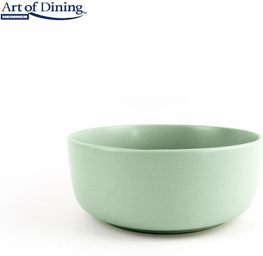 Heinner Yvonne Servierschüssel Rund Keramik Grün mit Durchmesser 16cm 5Stück