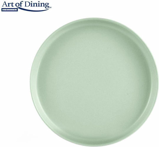 Heinner Yvonne Plate Shallow Ceramic Green with Diameter 27cm 6pcs
