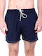 Max Men's Swimwear Shorts Dark Blue with Prints