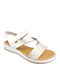 Women's Leather Platform Shoes Silver