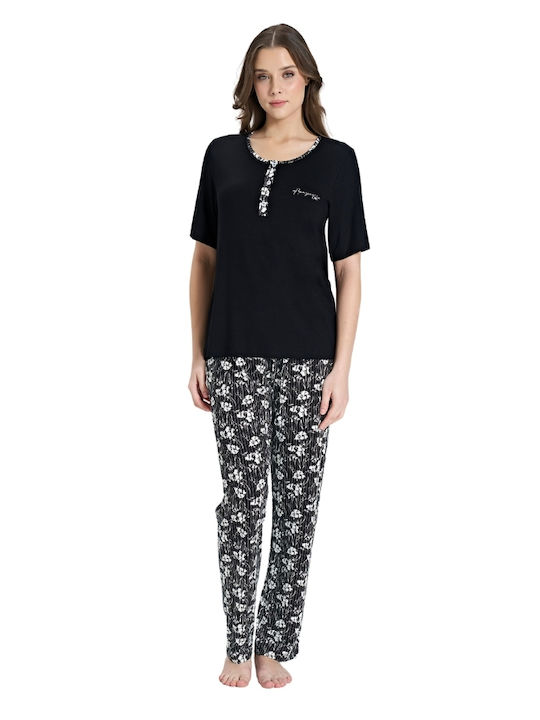 Pijadore Set Pijamale pentru Femei Black