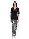 Pijadore Set Pijamale pentru Femei Black