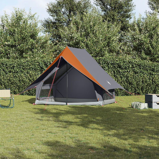 vidaXL Summer Camping Tent Grey for 3 People 315x286x184cm