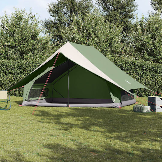vidaXL Καλοκαιρινή Σκηνή Camping Πράσινη για 7 Άτομα 315x286x200εκ.