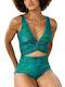 Bikini Set 3 Pieces High Waist Jungle Print