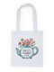 Canvas Bag White Long Handles 100% Cotton 140gsm Best Mom Ever Dp2351