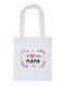 Τσάντα Πάνινη Λευκό Μακριά Χερούλια 100% Cotton 140gsm I Love Yoy Mama Dp2358