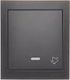 Kontakt-simon Simon Aquaclick Button Bell Illumination 10 Ax 250 V Black Acd1l/49