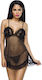 Neglijeu Sexy Transparent + Tanga Negru