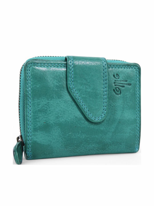 Small Leather Women's Wallet Classic Turquoise
