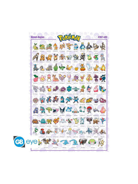 Sinnoh Pokémon Poster 91.5 x 61 cm Fan Shop Merchandise