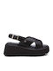 Γυναικεία Σανδάλια Flatforms Μαύρα