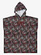 Roxy Confetti Beach Microfiber Beach Poncho Gray