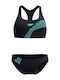 Bikini Set Sports Bra & Slip Bottom Black