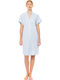 Pink Label Summer Women's Nightdress Light Blue