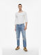 Men's Jeans Pants with Loose Straight Fit Blue
