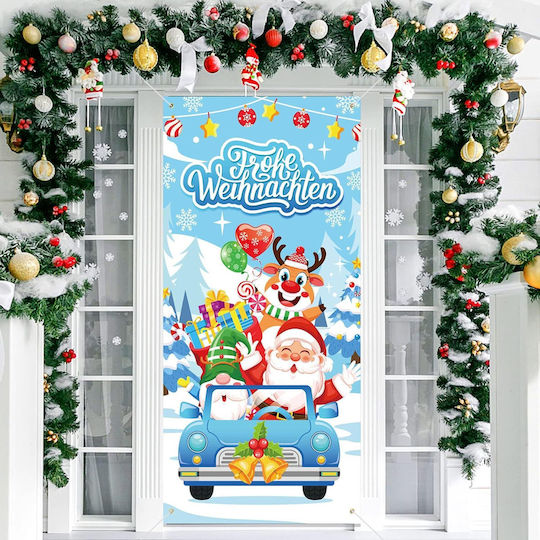 Hanging Banner Decoration Christmas German Text 185x90cm