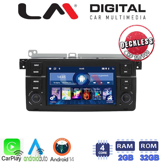 LM Digital Автомобилна Аудио Система за BMW Серия 3 (E46) 1998 > 2006 (Bluetooth/USB/Вграден Wi-Fi/GPS/Apple CarPlay/Android Auto)