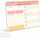 Agendă Planificator de Călătorii în Engleză Organizator Complet Vacanțe Excursii Legătură Spiralată 52 Pagini 25 X 18 Cm Hârtie 120 Gsm Alb Portocaliu