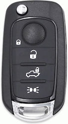 Silca Foldable Car Key Shell with Blade with 4 Buttons for Fiat / Jeep