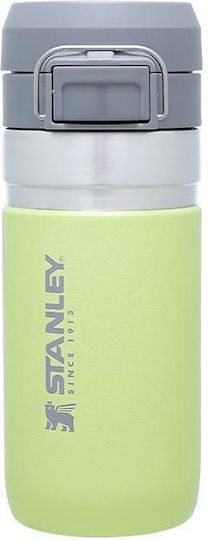 Stanley Quick Flip Water Bottle Stainless Steel Plastic 0.47 L Gray Lime Green