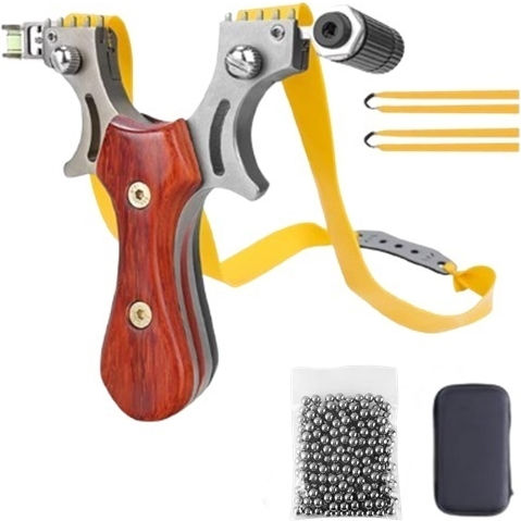Set de Vârfuri Metalice Tăiate cu Laser 8 Mm Bile Metalice 12 Cm Mâner din Lemn pentru Plută Husă Maro Inclusă