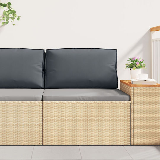 vidaXL Водоустойчива Възглавница за Пейка Палета с Гръб Антрацит 40x70см