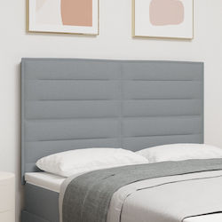 vidaXL Fabric Bed Headboard Light Gray 160x128cm