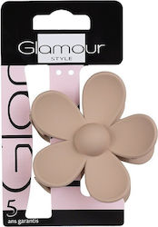 Glamour Hair Clip in the Shape of a Flower Beige