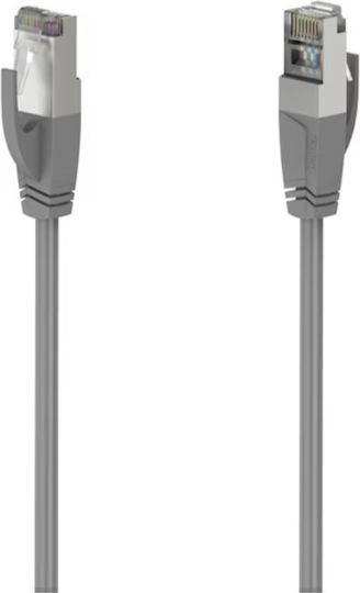 HAMA Равен F/UTP Cat.5e (Gigabit) Мрежов Кабел Ethernet 1.5м Сив