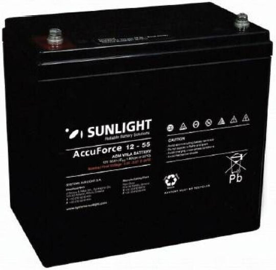 SunLight Vrla Μπαταρία UPS με Χωρητικότητα 55Ah και Τάση 12V 1τμχ