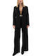 Women's High Waist Pantaloons in Straight Leg Style Black