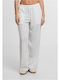 Women's Fabric Trousers Relaxed Fit Striped Offwhite/black