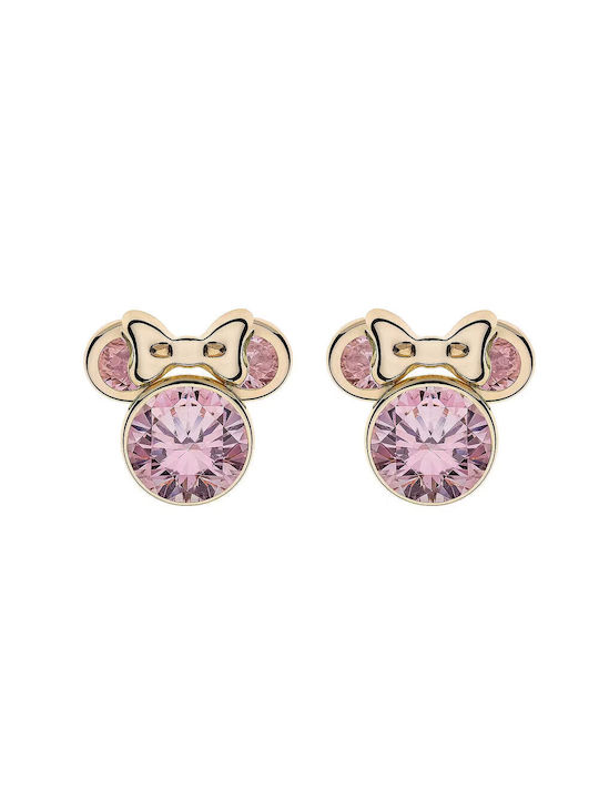 Disney Minnie Mouse Kinderohrringe mit Steinen aus 9K Gold